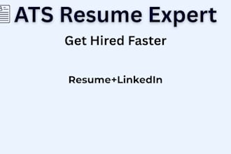 create ats friendly resume, CV and linkedin optimization