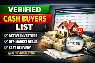 build cash home buyers email list that close deals fast