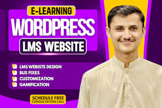 develop and customize a wordpress lms website using learndash