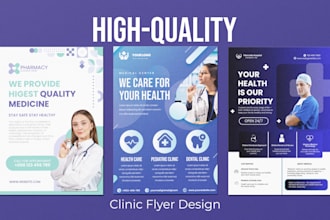 do professional flyer and brochure for medical , clinic, pharmacy