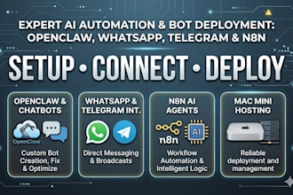 connect deploy openclaw whatsapp bot telegram fix openclaw n8n ai agent mac mini