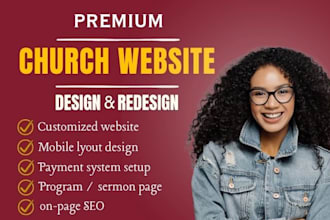 design church website, church website redesign and church ministry with donation