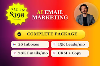 provide everything for email marketing, cold email campaign and outreach