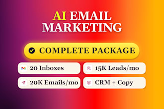 provide everything for email marketing, cold email campaign and outreach