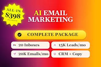 provide everything for email marketing, cold email campaign and outreach