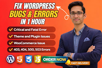 fix wordpress issues, fix wordpress website, bugs, fix wordpress errors fast
