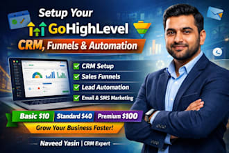 create gohighlevel funnels, CRM and email automation