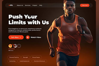 design a modern gym, calisthenics, yoga, or wellness website or landing page