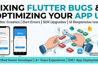 fix bugs, errors and improve UI in your flutter application