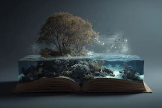 design a sci fi fantasy book cover design that sells