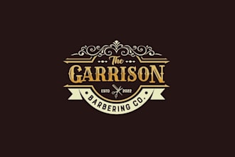 design vintage barber salon barber shop logo