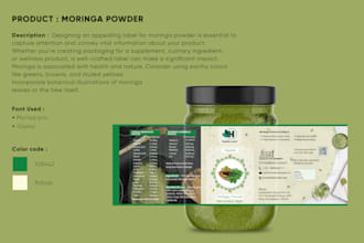 design a print ready custom label for your product