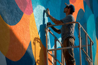 create graffiti pop art canvas designs and murals