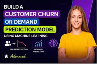 build a customer churn or demand prediction model using machine learning