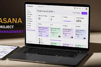 setup asana project management workspace dashboard trello automation workflow