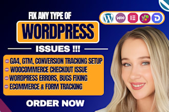 fix wordpress website issues errors bugs woocommerce plugin ga4 tracking