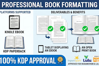 book formatting for amazon KDP paperback and ebook formatting book typesetting