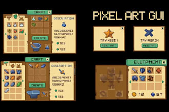 pixel art ui pixel hud game art gui fnf icon tileset manu health bar screen