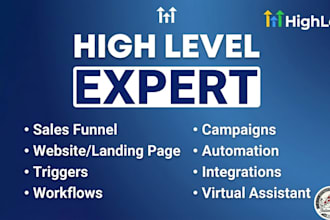 setup and manage gohighlevel, website, email, SMS, automation, workflows