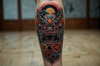 making an japanese traditional tattoo art style