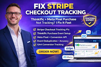 do stripe payment checkout thinkific meta pixel not tracking purchase fix