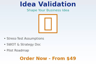 help you shape and validate your business idea