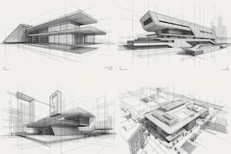 draw architecture and urban design sketches
