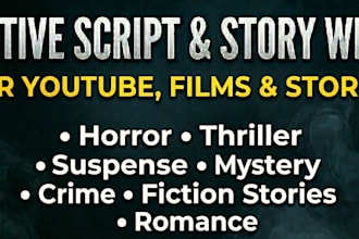 write a captivating story or creative script for you