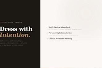 review your outfits and create a personal style guide for your wardrobe