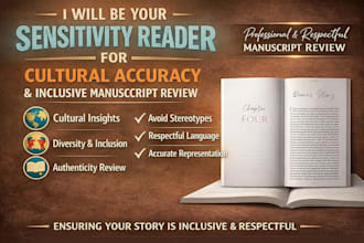 be your professional sensitivity reader for cultural accuracy, manuscript review