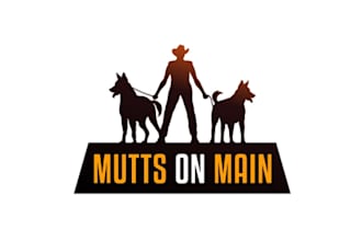 design dog training logo with boarding daycare facility