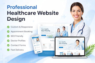 design a modern healthcare, medical, clinic or doctor website