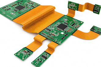 rigid, flexible, rf radio pcb schematic, layout, board design, pcb kicad easyeda