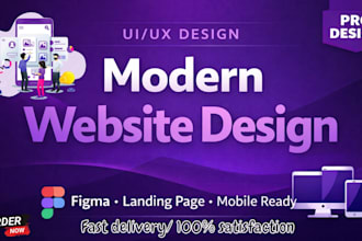 design modern website UI UX, mobile app ui ux in figma for your business