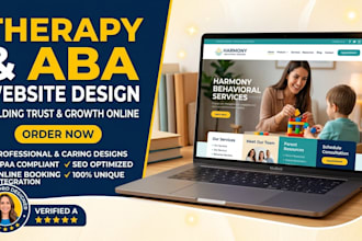 design your therapy website, aba therapy website or healthcare website