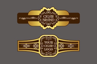 do vintage cigar brands, cigar box, cigar logo and cigar labels design