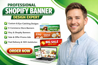 design website banner shopify banner etsy shop banner ecommerce store banner ads