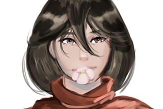 semi realistic anime character