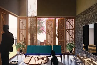 design, render the interior and exterior of your home