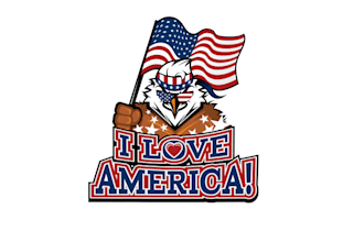design showcases american pride logo