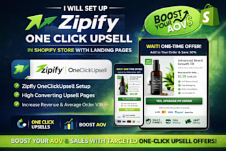 set up zipify one click upsell in shopify store with landing pages