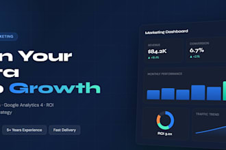 build power bi dashboard and ga4 reports to grow your ROI