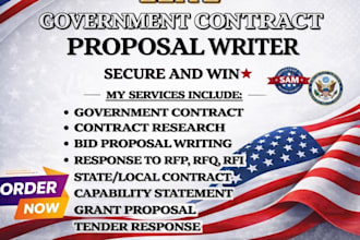 write bid proposal business plan winning government contract rfp rfq rfi website