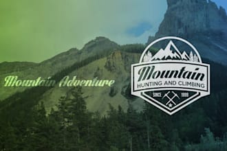 design creative outdoor, mountain logo