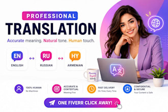 provide english, russian and armenian translations