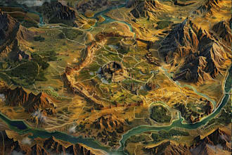 create a fantasy, board game, or dnd map illustration