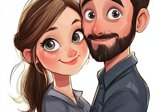 create couple cartoon caricatures for gifts