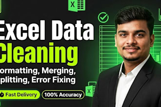 clean, format, merge, split excel data
