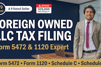 form 5472, 1120, schedule 1, schedule c for foreign owned single member llc