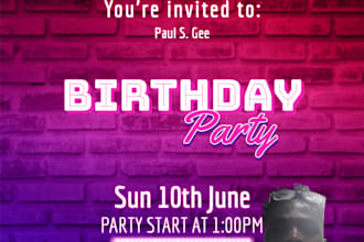 design birthday flyer tailored to your need